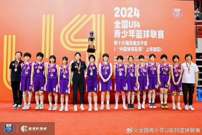 全国U14青少年篮球联赛女子组：湖南队以全胜战绩获得比赛第一名