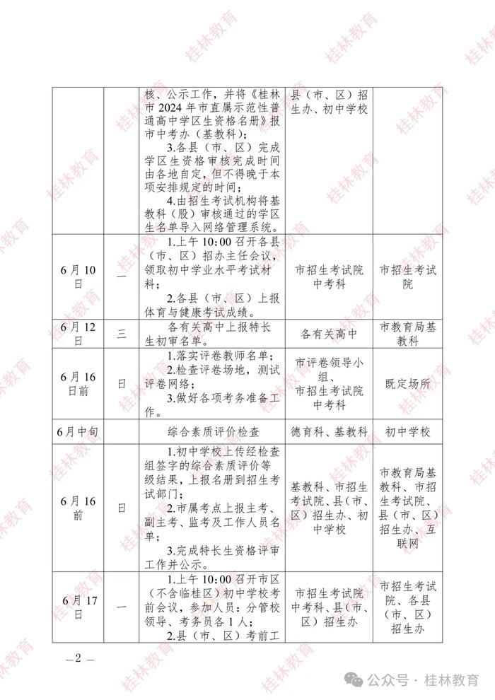 桂林市2024年中考方案发布