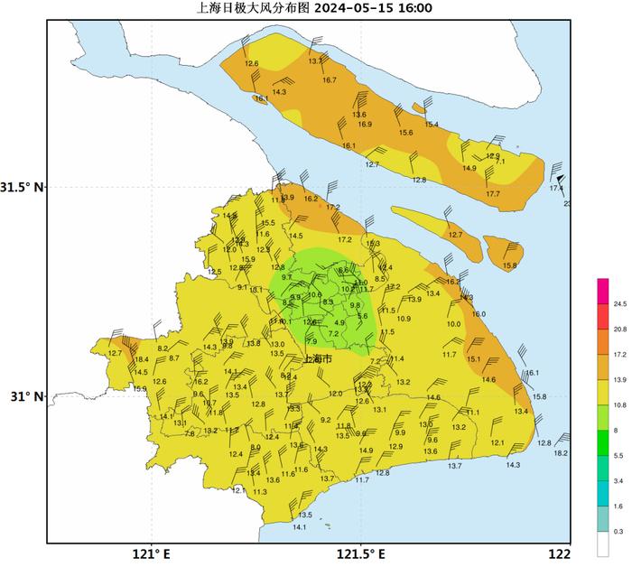 部分地区出现8级大风！上海有自己的“沙尘暴”？风力何时减弱→