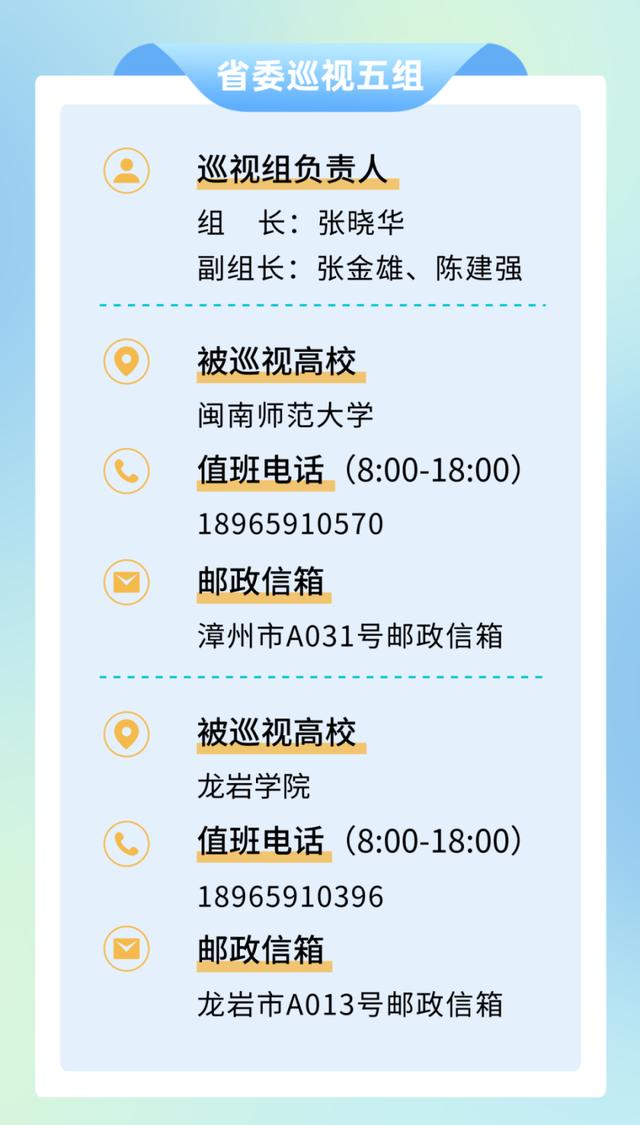 最新！福建省委巡视组已进驻12所高校