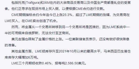 伦铜收涨，纽约铜高位徘徊-LME市场报道