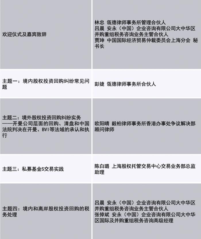 【上海 | 邀请函】私募股权投资退出路径和争议解决研讨会