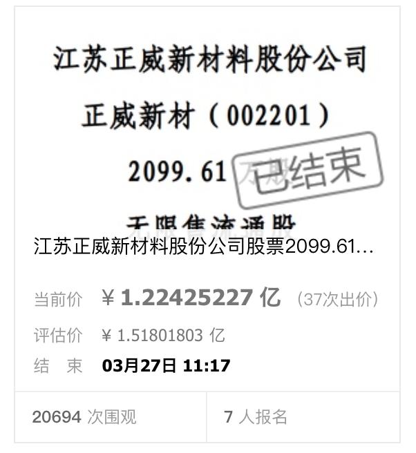 高溢价刺激股价涨停！正威新材股权又遭拍卖，接盘方与实控人“世界铜王”有关？