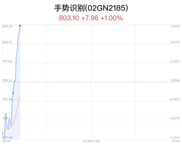 手势识别概念盘中拉升，北京君正涨3.57%
