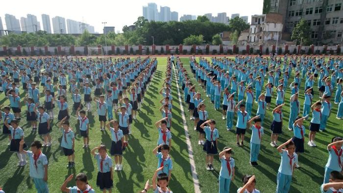 沣东新城第九小学第一届广播体操比赛纪实