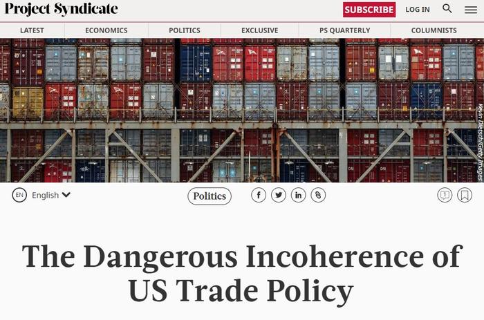 【世界说】耶鲁学者：美国政府将政治战略伪装成贸易政策 热衷“指责游戏”背弃自由贸易和全球化