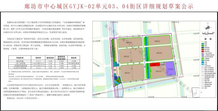 廊坊市中心城区，规划草案公示！