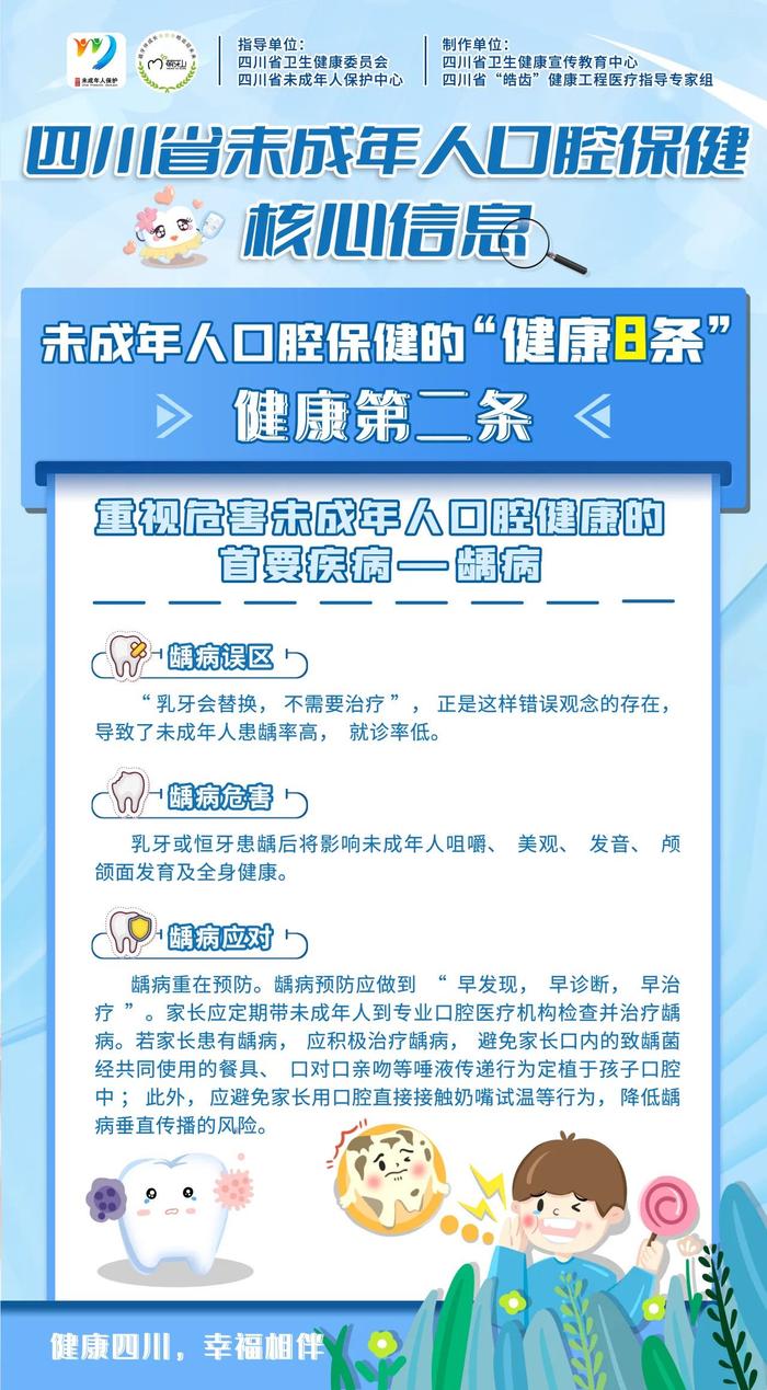 四川发布未成年人口腔保健“健康8条”，看看你都做到没？