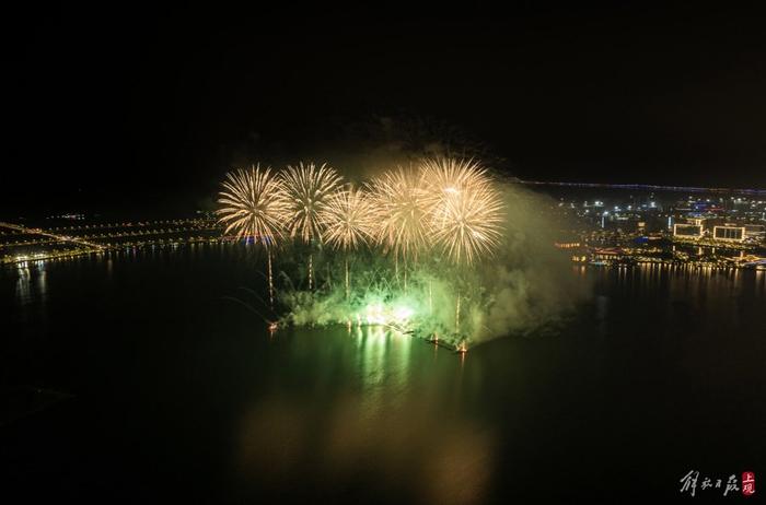 美轮美奂！五千多发礼花弹竞相绽放临港夜空