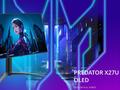 2K 480Hz OLED，宏碁预告“Predator X27U F3”26.5 英寸显示器