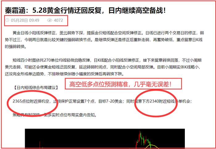 秦霜涵：6.2黄金90%盈利率助力稳健长盈，周一继续高空备战！