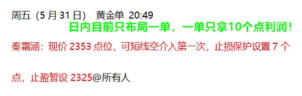 秦霜涵：6.2黄金90%盈利率助力稳健长盈，周一继续高空备战！