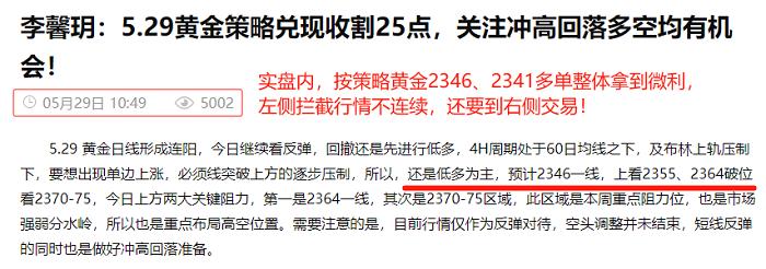 李馨玥：6.3黄金2325公开多单大赚止盈，开门红用实力回应质疑！