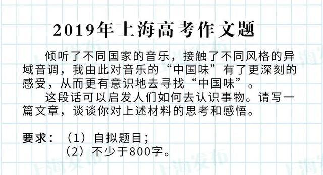 上海过去24年高考作文题一览！你写的是哪一篇？