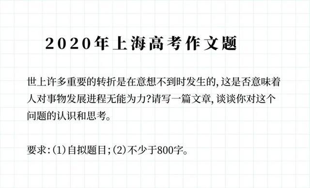 上海过去24年高考作文题一览！你写的是哪一篇？