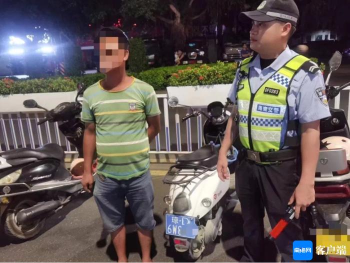 案例二被查司机。海南交警供图
