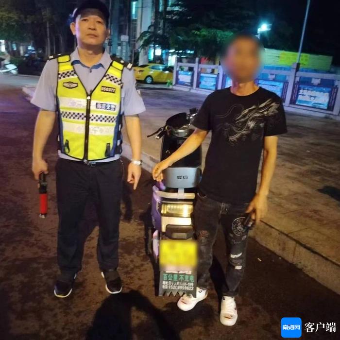 被查司机。海南交警供图
