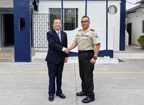 驻瓜亚基尔总领事高振廷会见厄瓜多尔国家警察圣埃莱纳省分区司令鲁阿莱斯