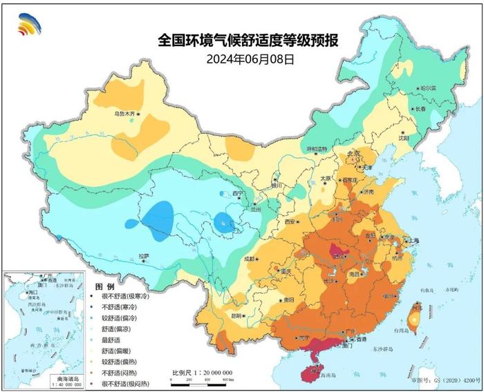 2024高考天气地图：华南江南有雨赶考趁早 华北黄淮迎高温考验