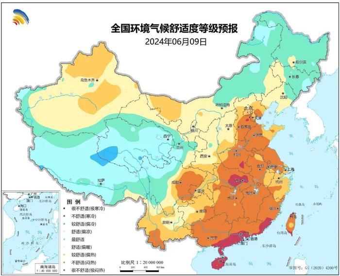 2024高考天气地图：华南江南有雨赶考趁早 华北黄淮迎高温考验