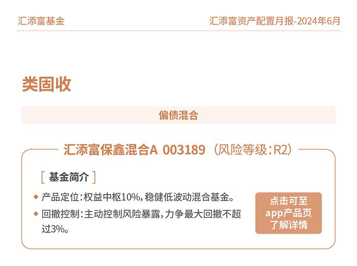 汇添富基金资产配置月报 | 2024年6月：关注泛红利类资产、超跌核心资产