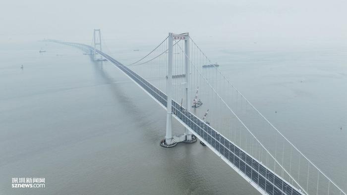 深圳中山一小时生活圈指日可待 百名记者提前探营深中通道（多图）