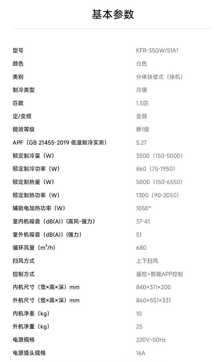 1.5 匹新一级能效：小米巨省电空调 1501 元 12 期免息