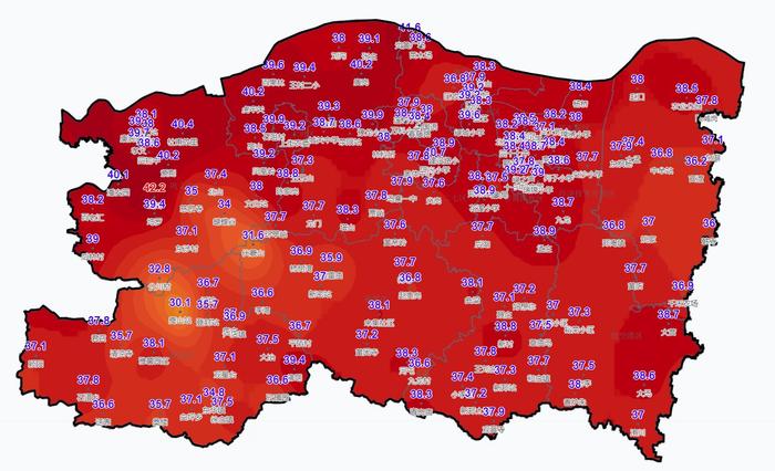 郑州今日多个区域自动站最高气温超40℃，明日高温将再持续
