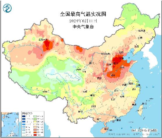 中央气象台：6个国家站日最高气温突破6月极值，北方高温将持续至14日