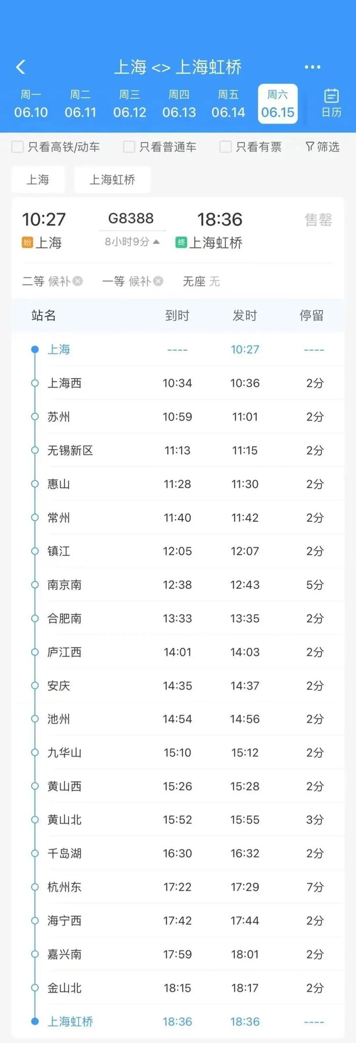 上海站⇋上海虹桥站，单程8小时，“超级环线高铁”后天发车！但为什么买不到全程票？