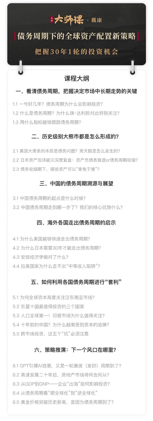 市场震荡难赚钱？戴康带你把握30年1轮的投资机遇！