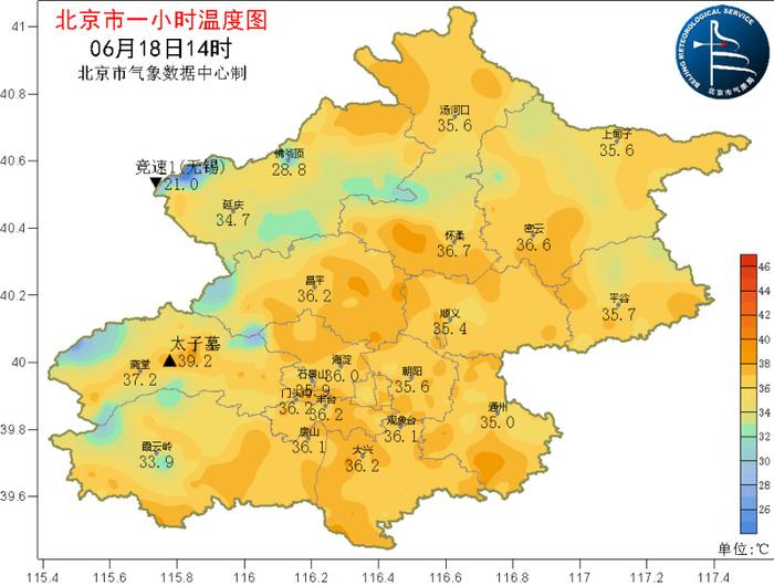 今天为北京6月第5个高温日，明天闷热有雨