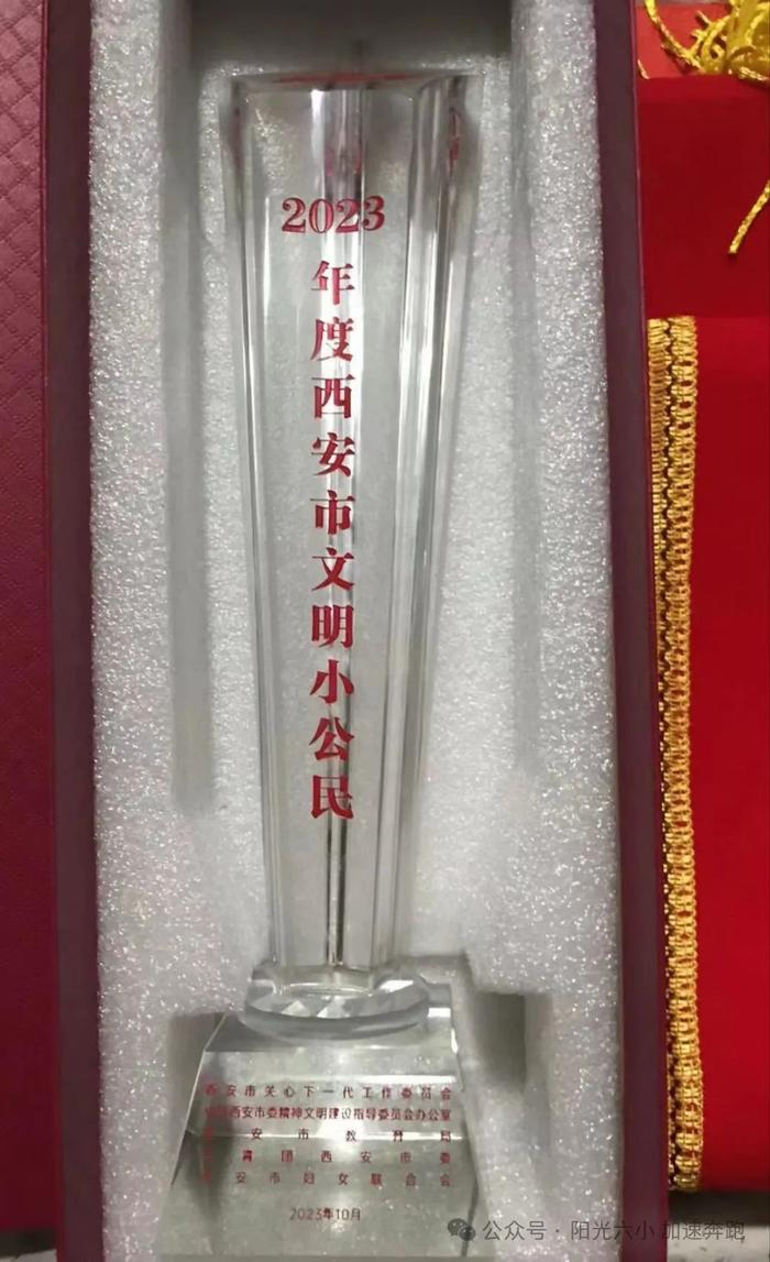 未央区六村堡小学赵恒磊同学获得2023年西安市“百名文明小公民”荣誉称号