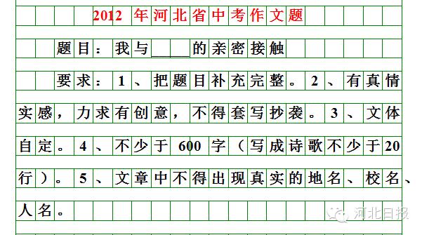 河北2024中考作文题来了！你会怎么写？