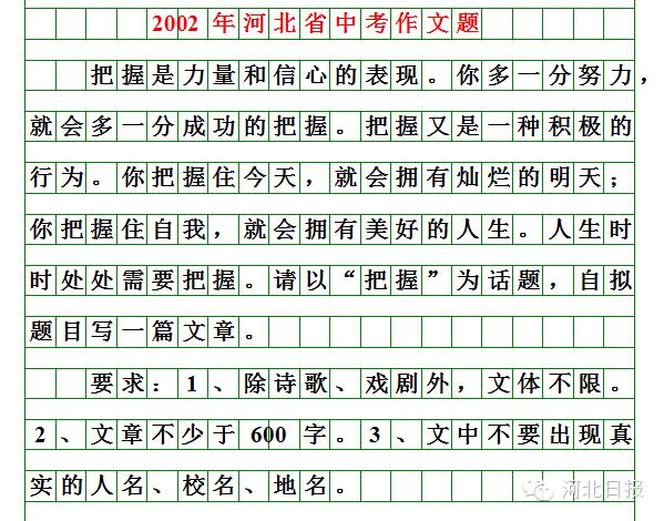 河北2024中考作文题来了！你会怎么写？