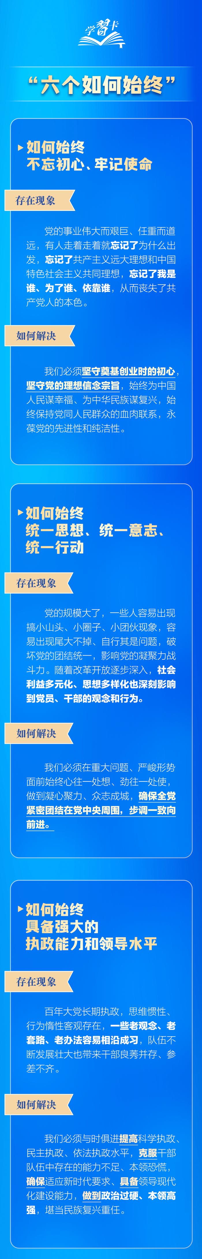 “六个如何始终”是什么？ 如何解决大党独有难题