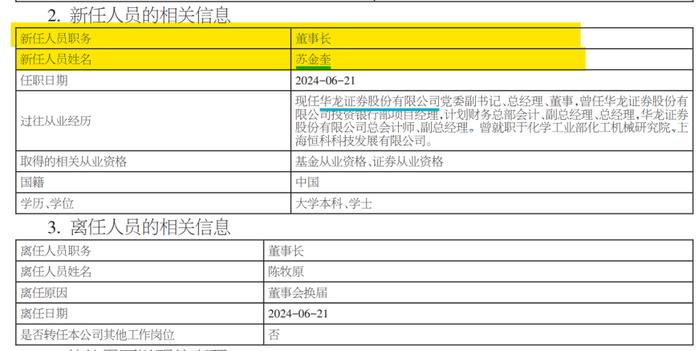 刚宣布！陈牧原离任 华商基金新任苏金奎为董事长