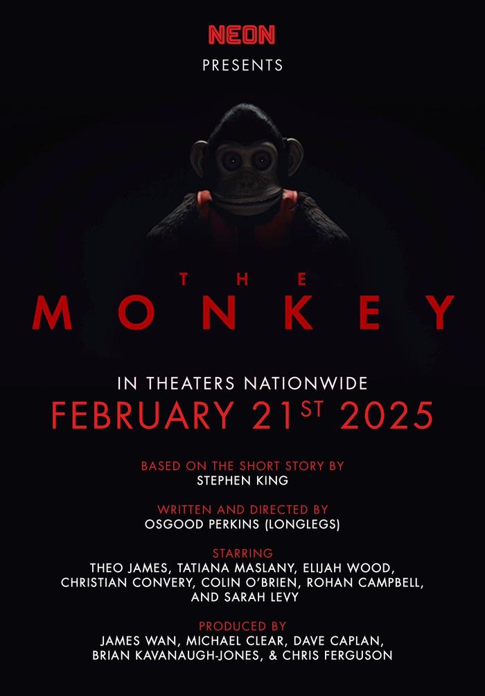 斯蒂芬・金同名小说改编电影《猴子》公开，明年 2 月 21 日北美上映