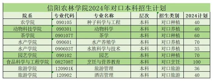 信阳4所高校2024年招生计划公布！