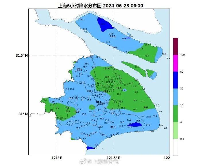 注意：上海今天还有大雨到暴雨！体感闷热难耐…接下来仍是雨雨雨