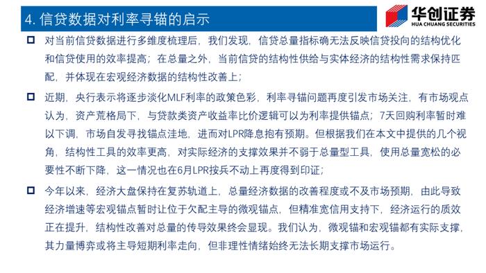 总量之外，如何理解信贷数据？——华创投顾部专题报告2024-6-23