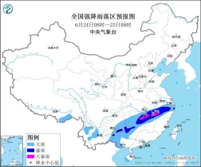 中央气象台：湖南湖北江西安徽浙江等地有持续性暴雨，谨防暴雨次生灾害