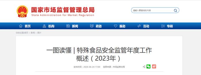 一图读懂 | 特殊食品安全监管年度工作概述（2023年）