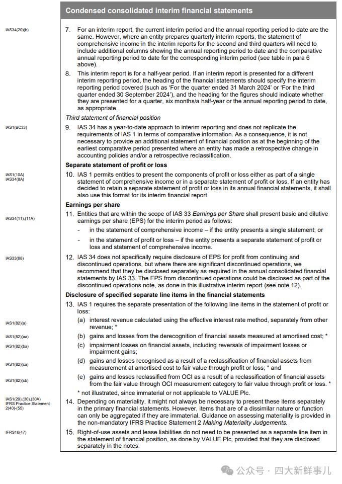 普华永道、毕马威、安永发布IFRS 2024年中期财务报表示例！