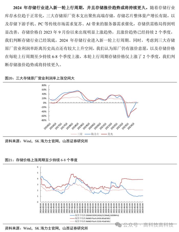 【山证电子】存储行业深度：把握行业周期反转机会，存储产业链国产替代空间大