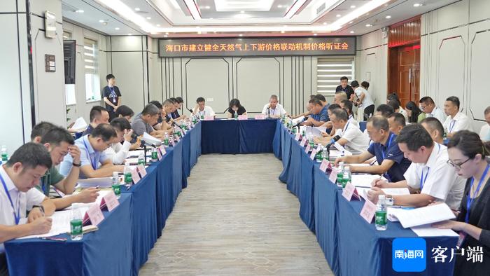 海口召开建立健全天然气上下游价格联动机制听证会