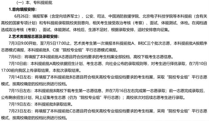 汇总：2024全国高考志愿填报时间