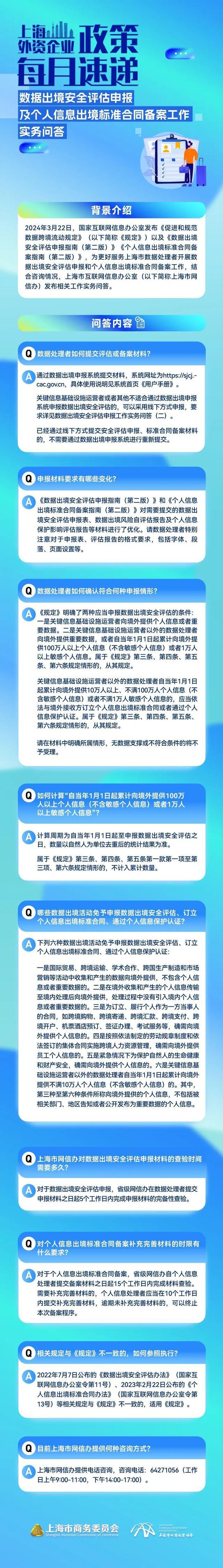 热点问答Q&A㉒｜数据出境安全评估申报及个人信息出境标准合同备案工作实务问答