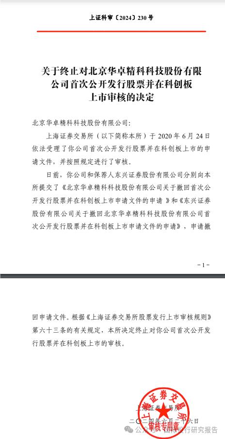 北京华卓精科终止IPO：4年长跑，光刻机概念第一股黯然离场，大华所审计！