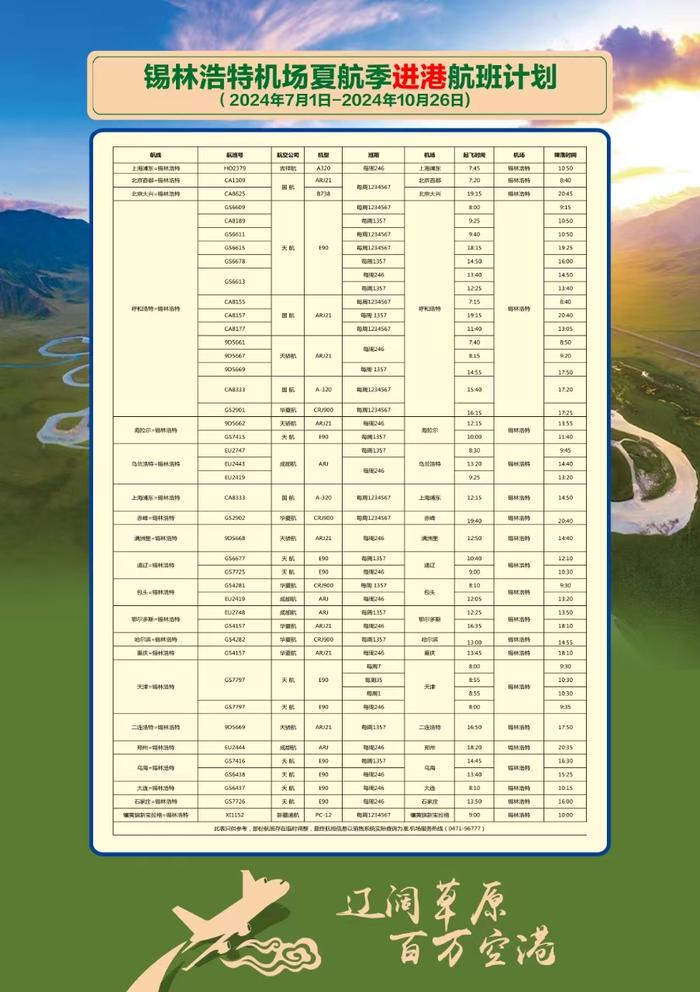 锡林浩特机场即将开通直飞上海航班